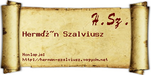 Hermán Szalviusz névjegykártya